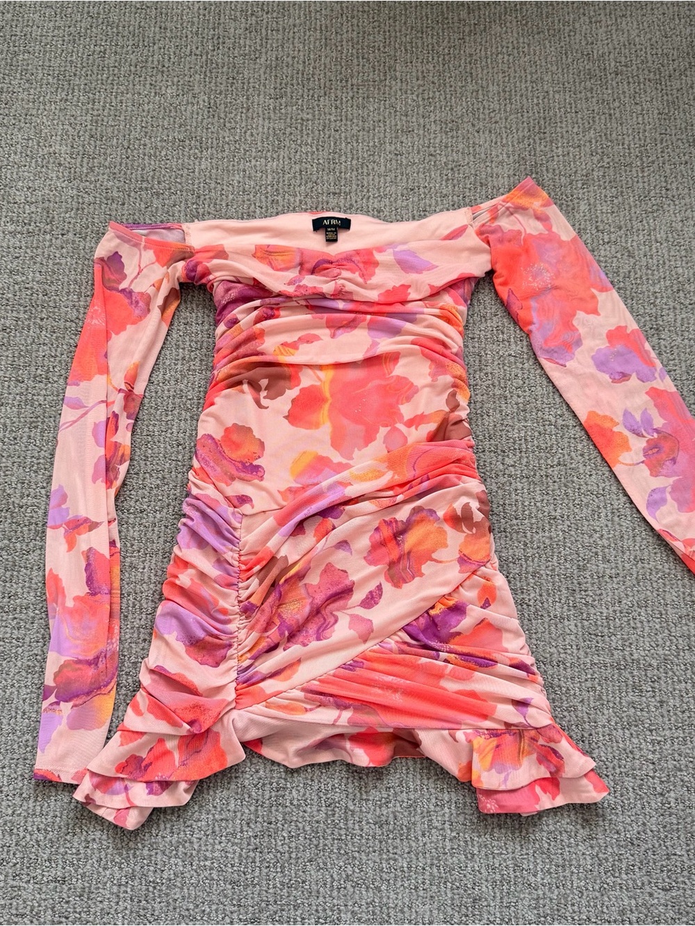 AFRM Floral Mesh Mini Dress